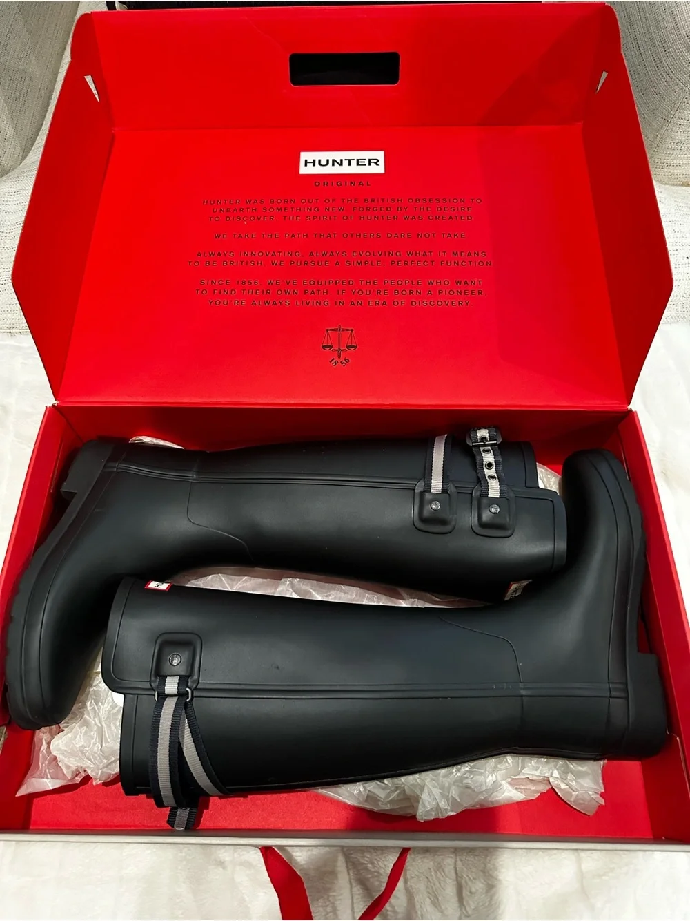 Hunter Tall Matte Black Women's Rain Boots